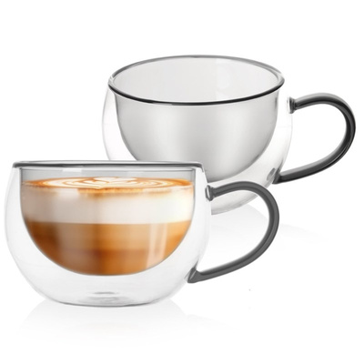 Szklanki termiczne z podwójną ścianką do kawy i herbaty DOUBLE 300 ml 2 szt.
