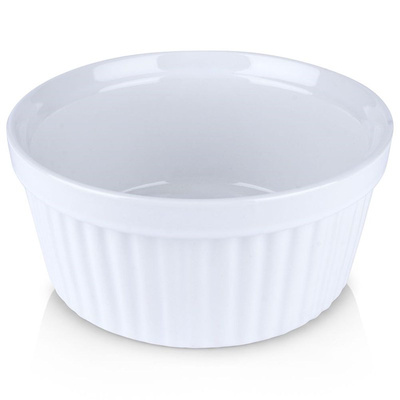Naczynie żaroodporne ceramiczne białe 14,5x6,5 cm, 600 ml