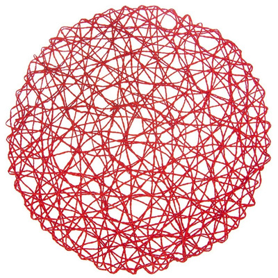 Podkładka na stół papierowa czerwona okrągła 35 cm