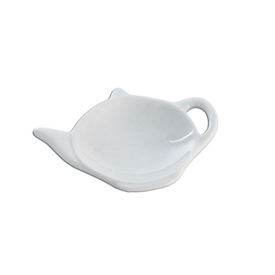 Podstawka na torebkę herbaty porcelanowa biała
