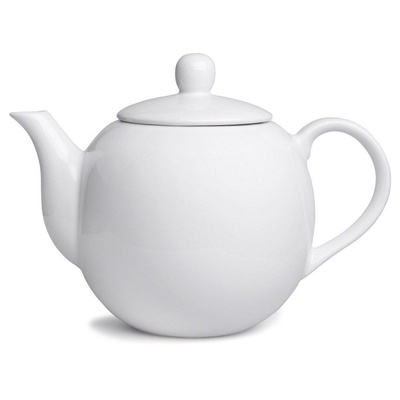 Dzbanek do kawy i herbaty porcelanowy biały 1,1 l