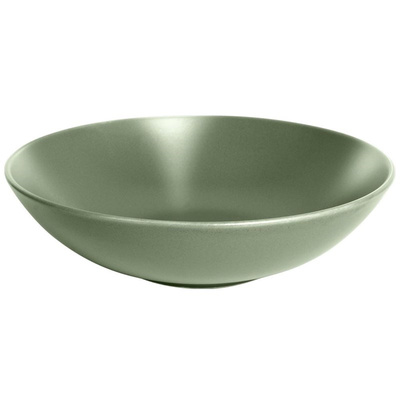 Talerz obiadowy głęboki ceramiczny zielony ALFA 20,5 cm, 900 ml