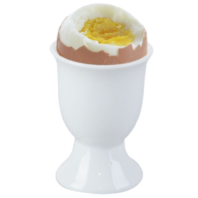 Podstawka na jajko porcelanowa biała
