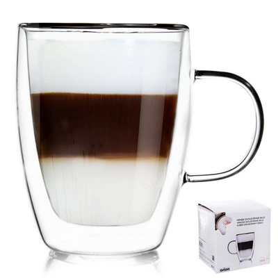 Szklanka termiczna z podwójną ścianką do kawy latte DOUBLE 300 ml
