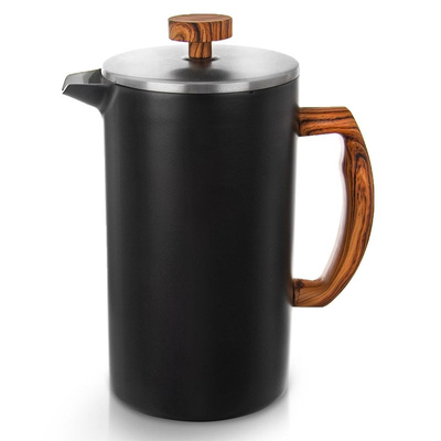 Zaparzacz tłokowy do kawy i herbaty stalowy BLACK 1,1 l
