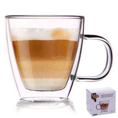 Szklanka termiczna z podwójną ścianką do kawy latte DOUBLE 180 ml