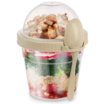 Pojemnik kubek na jogurt z łyżeczką lunchbox 400 ml