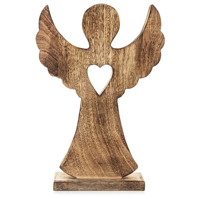 Figurka drewniana świąteczna anioł MANGO 25,5x36 cm