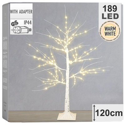 Drzewko świąteczne świecące zewnętrzne 189 LED 120 cm