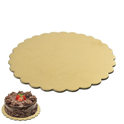 Podkład pod tort, ciasto złoty okrągły 30 cm