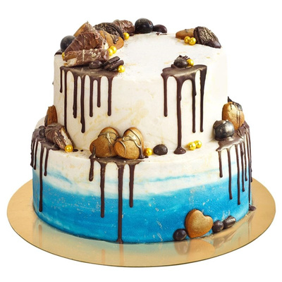 Podkład pod tort, ciasto złoty okrągły 30 cm