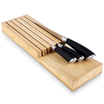 Organizer na noże do szuflady drewniany 39x11x3,5 cm