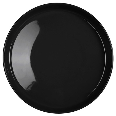 Talerz obiadowy płytki porcelanowy czarny 24 cm