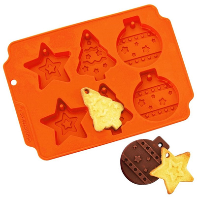 Cookie Mold Silicone Orange Christmas SILLINIE