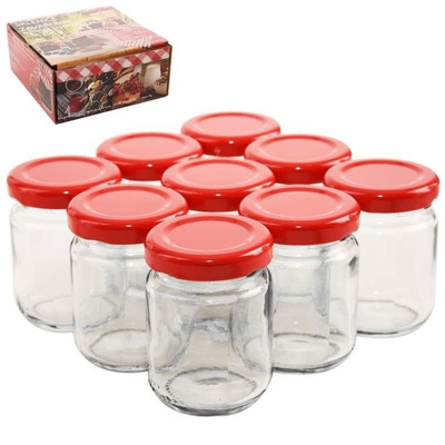 Jar with Lid Glass with Screw Cap 60 ml 9 pcs