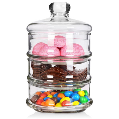 Cookie Container Glass 3-Story 3x465 ml