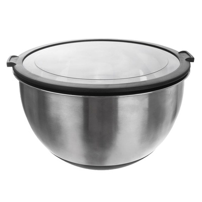 Kitchen Bowl Steel with Lid Non-Slip 17,5 cm, 1,65 l