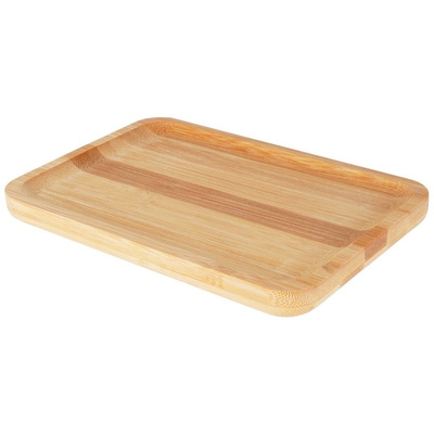 ORION Wooden BAMBOO plate rectangular tray cake stand 21x14,5 cm