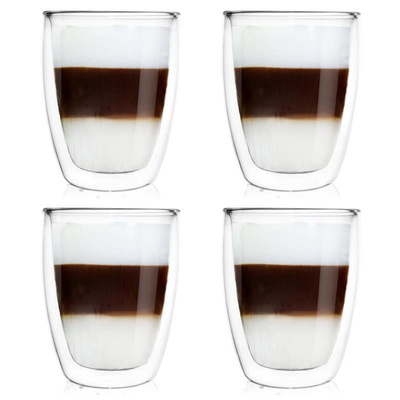 ORION 4x Thermal glass with double wall for COFFEE latte 0,33