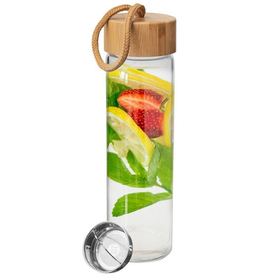 Water Bottle Glass with Strainer 500 ml