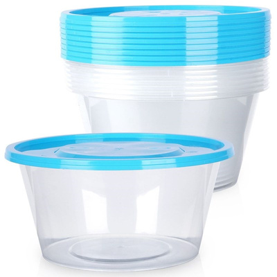 Food Container with Lid 650 ml 10 pcs