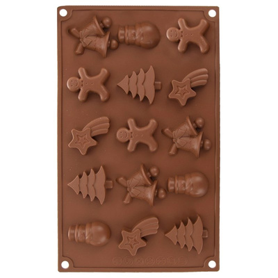 Cookie Mold Silicone Orange Christmas SILLINIE