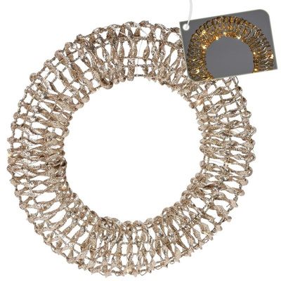 Christmas Wreath Golden 20 LED 30 cm