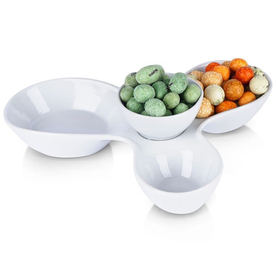 Snack Bowls Ceramic White 26x22x6,5 cm