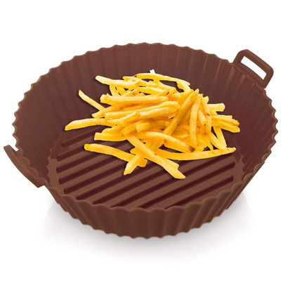 Air Fryer Liners Oil Free Silicone Brown SILLINIE 20 cm