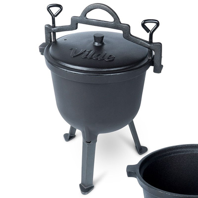 Cast iron fire pot on legs with lid CAST LINE 8 l