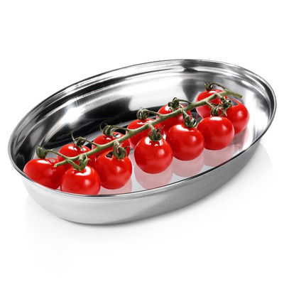 ORION OVAL dish plate steel deep tray 25x18 cm