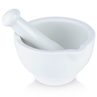 Pestle and Mortar Ceramic White