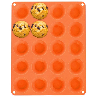 Muffin Tray Silicone Brown Small Cupcakes SILLINIE