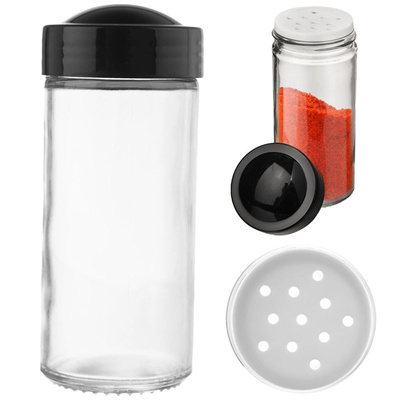 Powder Shaker for Spices Glass BLACK 100 ml