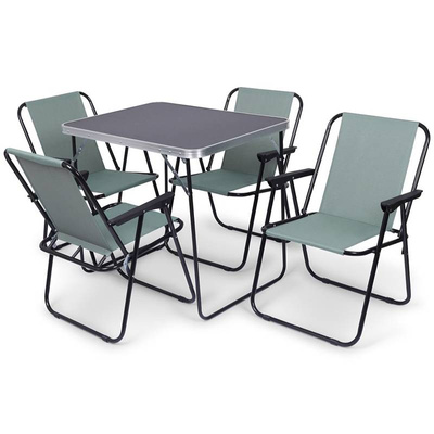 Stół turystyczny składany z czterema krzesłami