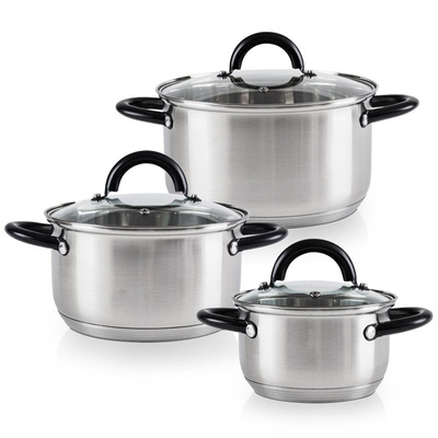 Cookware Set Steel 6 pcs