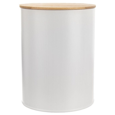 Food Container Metal White with Bamboo Lid WHITELINE 2,3 l