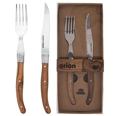 ORION Knife + fork for STEAKS PIZZA serration