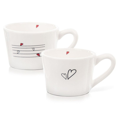 Mugs Ceramic HEART 210 ml 2 pcs