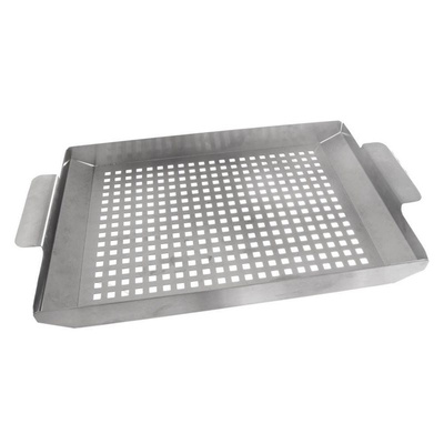 Grill Plate Steel Perforated 38,7x22,5 cm