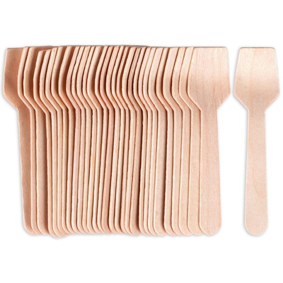 Disposable Spoons Wooden for ice cream 9,5 cm 30 pcs