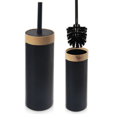 Toilet Brush with a Stand Black BLACK