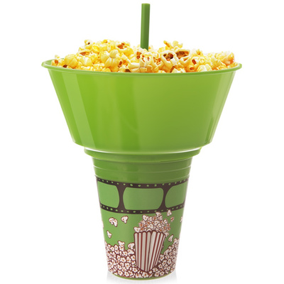 Snack Bowl with Cup Green 500 ml