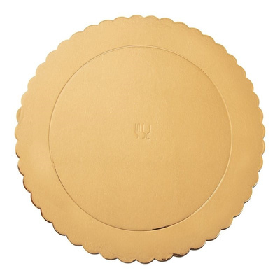 Cake Board Golden Round 26 cm