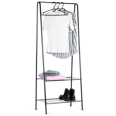 Standing clothes hanger metal black 153 cm