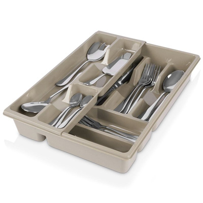 Cutlery Drawer Organiser Gray 2-Level 38,5x28 cm