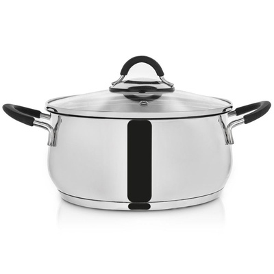 Pot Steel with Glass Lid DALIE 22 cm, 4 l