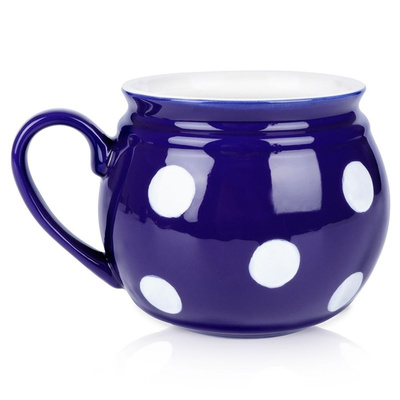 Mug Ceramic Blue Polka Dots 850 ml