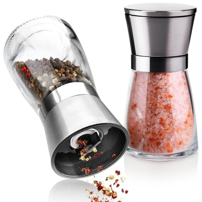 Pepper and Salt Grinder Glass 2 pcs