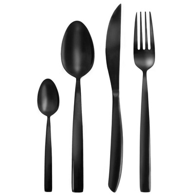 ORION Cutlery BLACK Black Luxure set of cutlery 24 elements